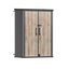 TERKKIN RIDGENOR Vertical 4.3 x 2.4 ft Tall 1400L Storage Shed Pro Ashwood Brown 3D