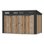 TERKKIN RIDGELON Pent 12x7 Storage Shed Pro Ashwood Brown 3D - Main view