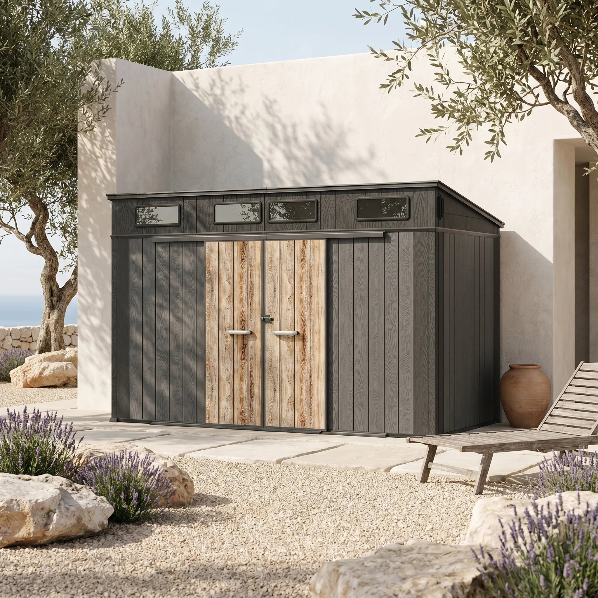 12′ X 7′ Shed With Pent Roof And Grid Window video