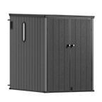 TERKKIN RIDGENOR Vertical 5 x 7 ft Tall Storage Shed Standard Graphite Grey