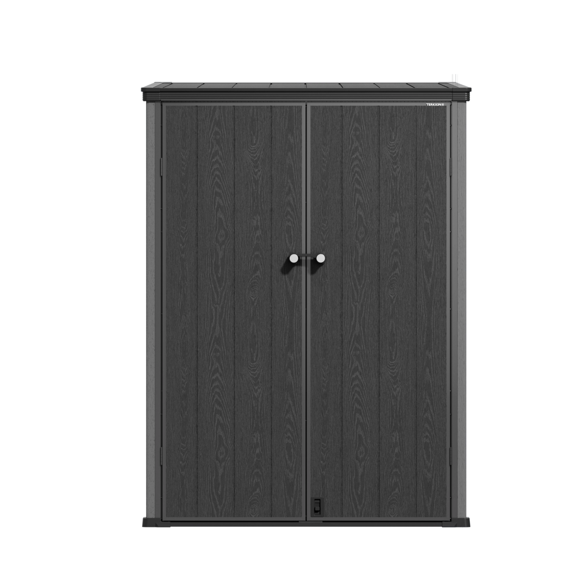 TERKKIN RIDGENOR Vertical 5 x 7 ft Tall Storage Shed Standard Graphite Grey