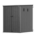 TERKKIN RIDGENOR Vertical 5 x 7 ft Tall Storage Shed Standard Graphite Grey