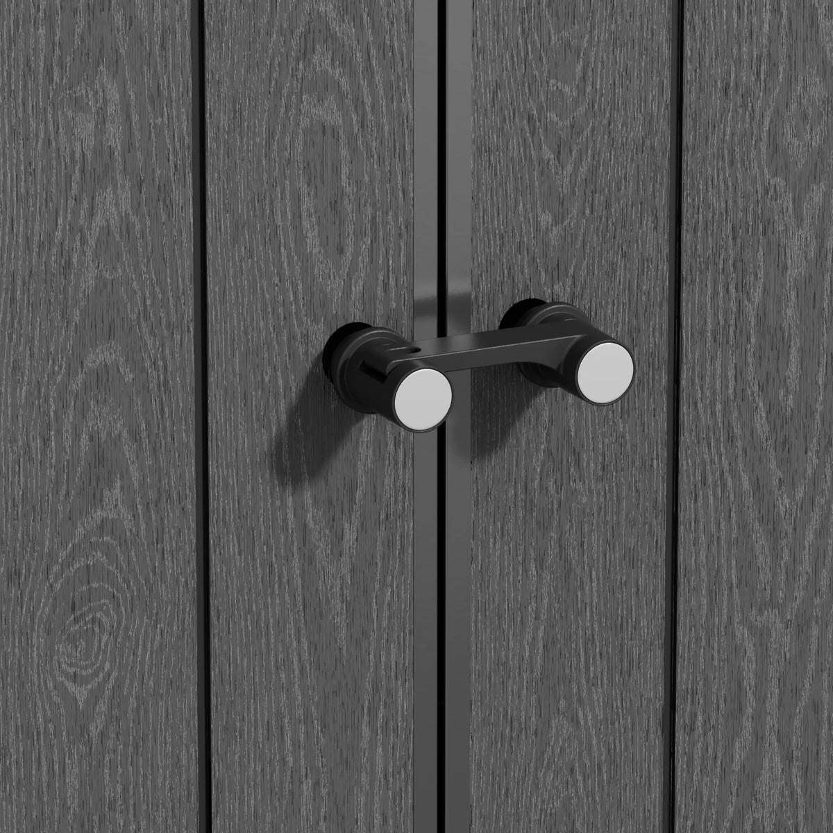 TERKKIN RIDGENOR Vertical 5 x 7 ft Tall Storage Shed Standard Graphite Grey