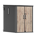 TERKKIN RIDGENOR Vertical 5 x 7 ft Tall Storage Shed Pro Ashwood Brown 3D