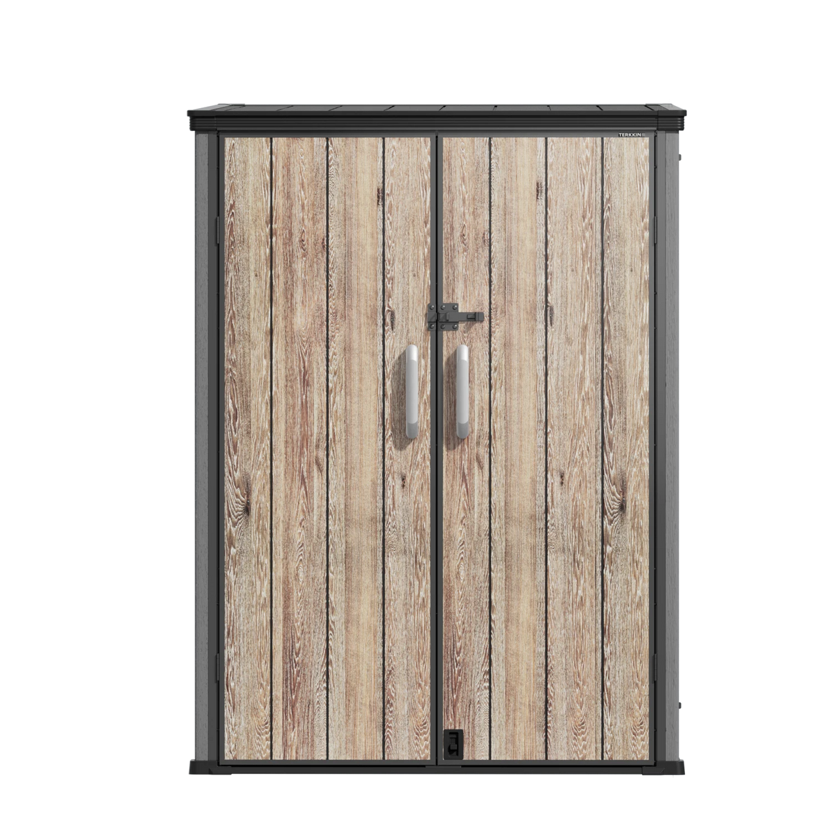 TERKKIN RIDGENOR Vertical 5 x 7 ft Tall Storage Shed Pro Ashwood Brown 3D
