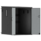 TERKKIN RIDGENOR Vertical 5 x 7 ft Tall Storage Shed Pro Ashwood Brown 3D