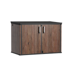TERKKIN Horizontal 2300L Storage Shed Ultra Dark Walnut 3D