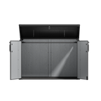TERKKIN Horizontal 2300L Storage Shed Ultra Dark Walnut 3D