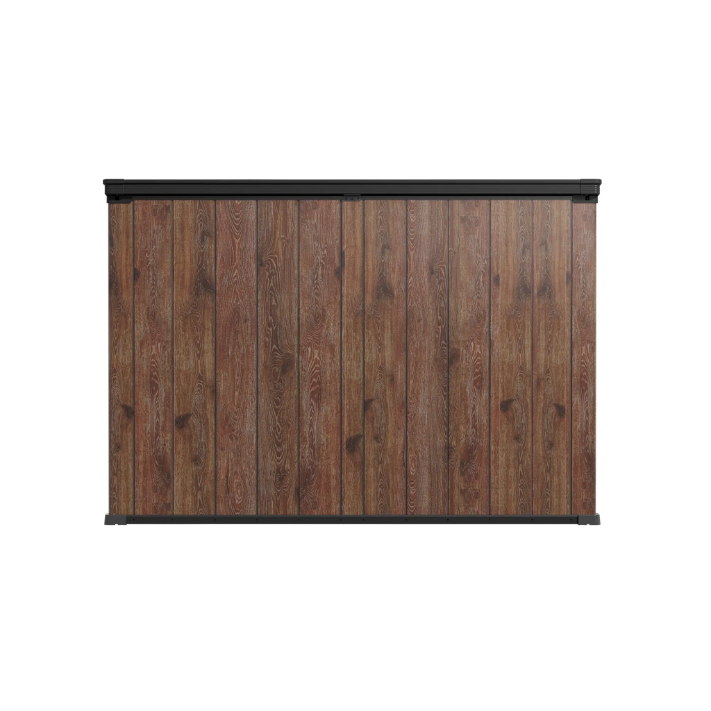 TERKKIN Horizontal 2300L Storage Shed Ultra Dark Walnut 3D