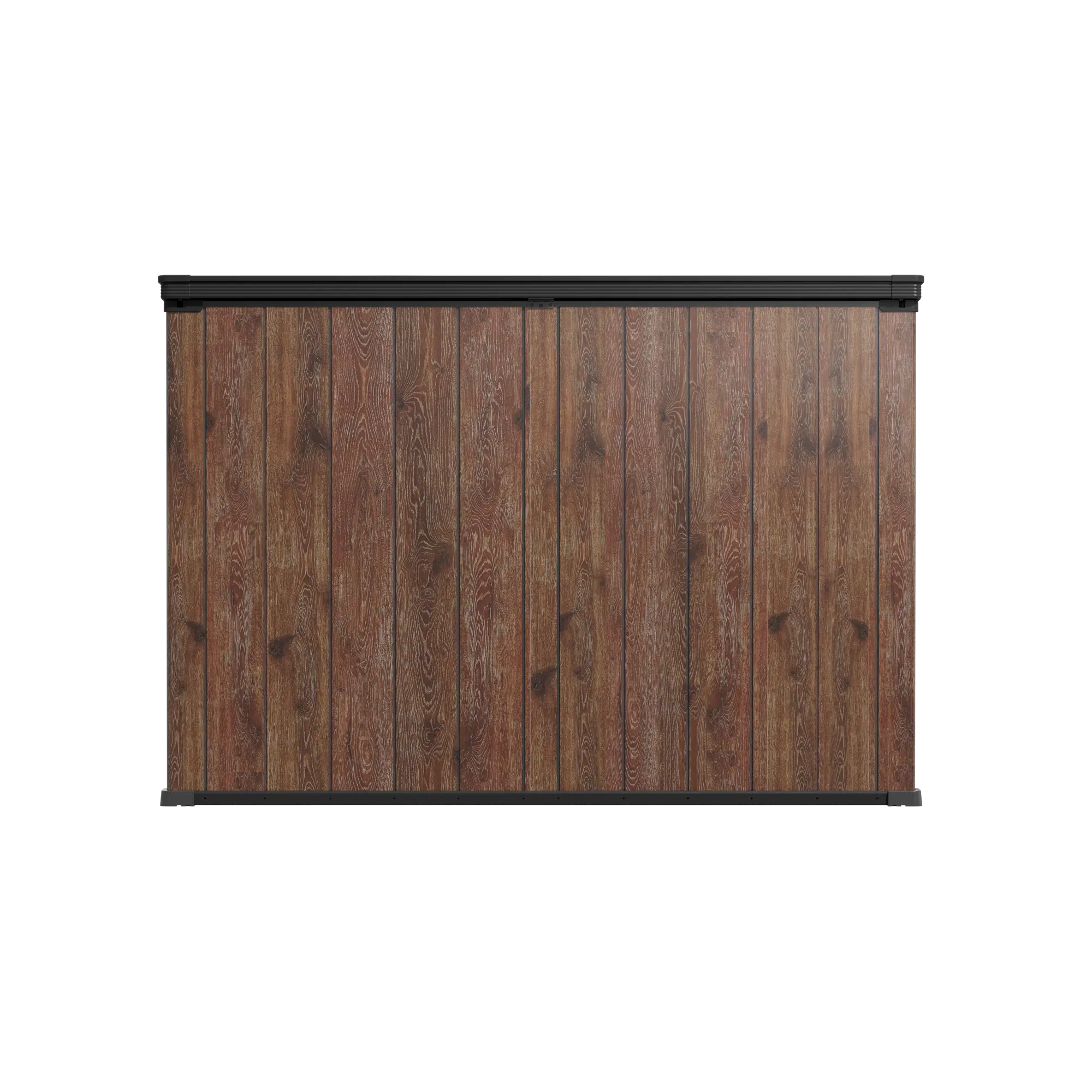 TERKKIN Horizontal 2300L Storage Shed Ultra Dark Walnut 3D