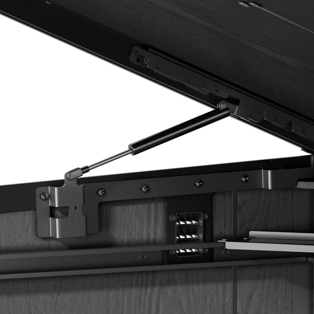 TERKKIN Horizontal 2300L Storage Shed Ultra Dark Walnut 3D