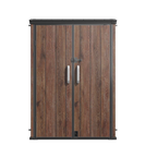 TERKKIN Vertical 1400L Storage Shed Ultra Dark Walnut 3D
