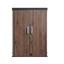 TERKKIN Vertical 1400L Storage Shed Ultra Dark Walnut 3D