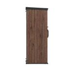 TERKKIN Vertical 1400L Storage Shed Ultra Dark Walnut 3D