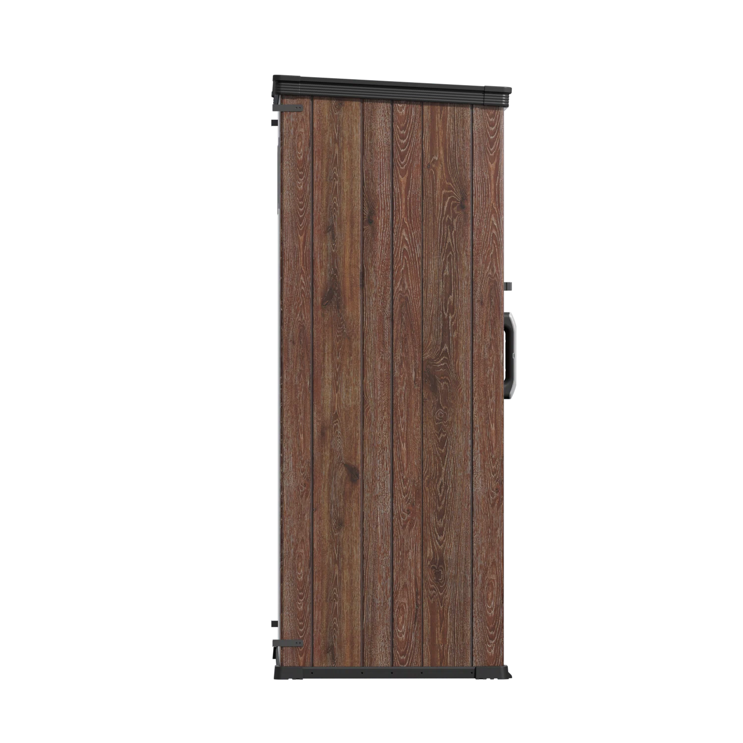 TERKKIN Vertical 1400L Storage Shed Ultra Dark Walnut 3D