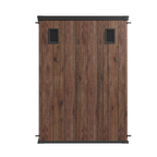 TERKKIN Vertical 1400L Storage Shed Ultra Dark Walnut 3D