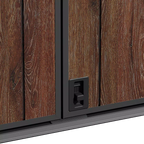 TERKKIN Vertical 1400L Storage Shed Ultra Dark Walnut 3D