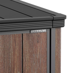 TERKKIN Vertical 1400L Storage Shed Ultra Dark Walnut 3D