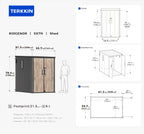 TERKKIN RIDGENOR Vertical 5 x 7 ft Tall Storage Shed Pro Ashwood Brown 3D