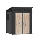 TERKKIN RIDGELON 6 x 6 ft Pent Roof Outdoor Storage Shed Standard Graphite Grey