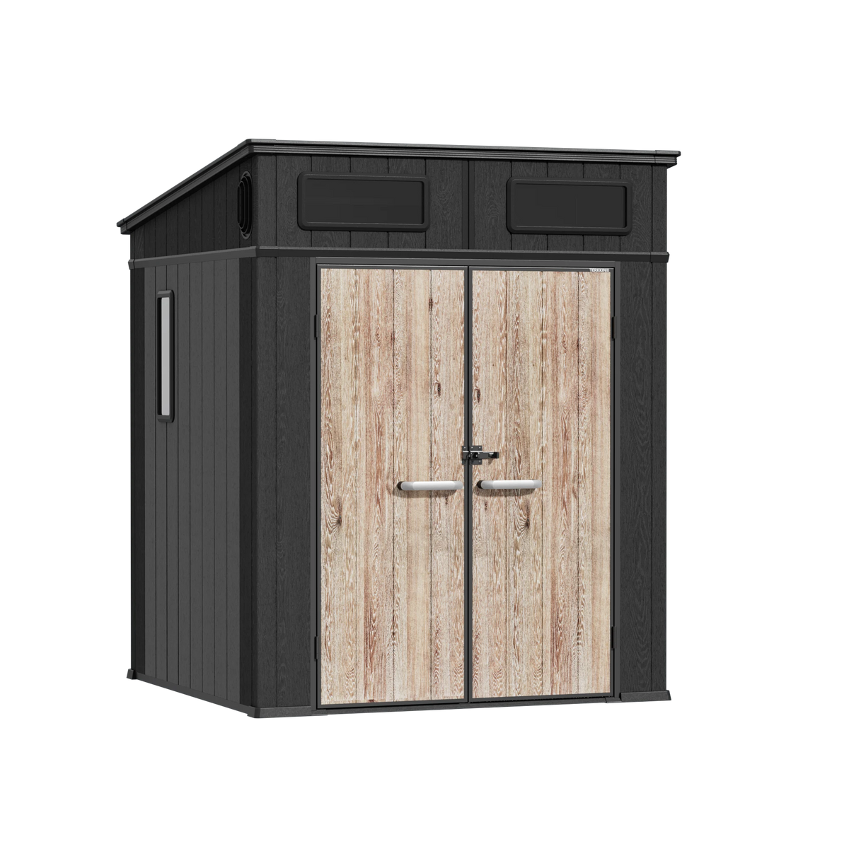TERKKIN RIDGELON 6 x 6 ft Pent Roof Outdoor Storage Shed Standard Graphite Grey Main image