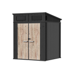 TERKKIN RIDGELON 6 x 6 ft Pent Roof Outdoor Storage Shed Standard Graphite Grey