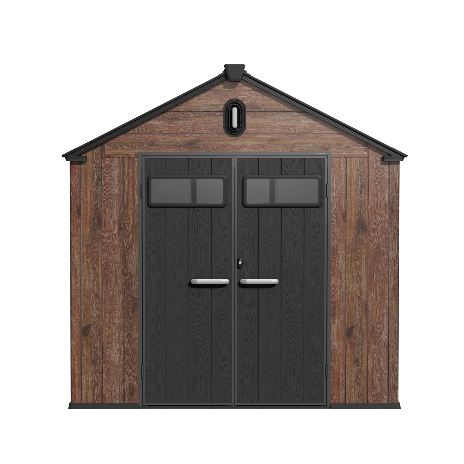 TERKKIN Gable 8x10 Storage Shed Pro Dark Walnut 3D Main image