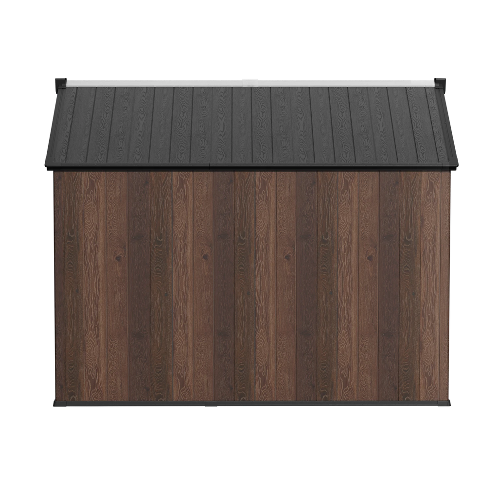 TERKKIN Gable 8x10 Storage Shed Pro Dark Walnut 3D
