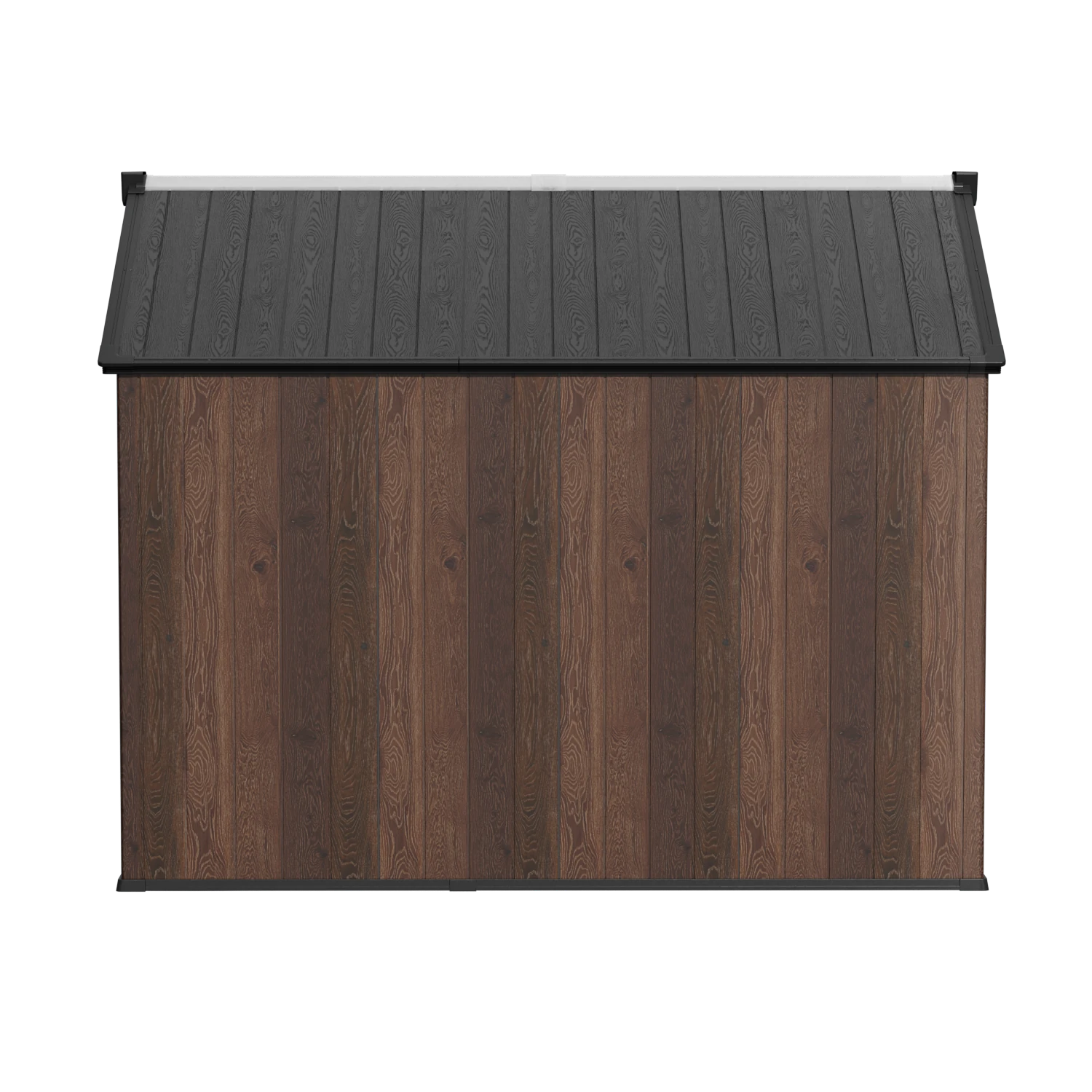 TERKKIN Gable 8x10 Storage Shed Pro Dark Walnut 3D