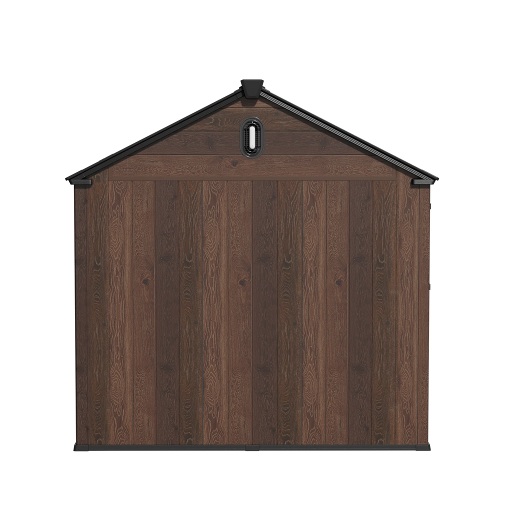 TERKKIN Gable 8x10 Storage Shed Pro Dark Walnut 3D