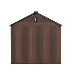 TERKKIN Gable 8x10 Storage Shed Pro Dark Walnut 3D