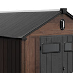 TERKKIN Gable 8x10 Storage Shed Pro Dark Walnut 3D
