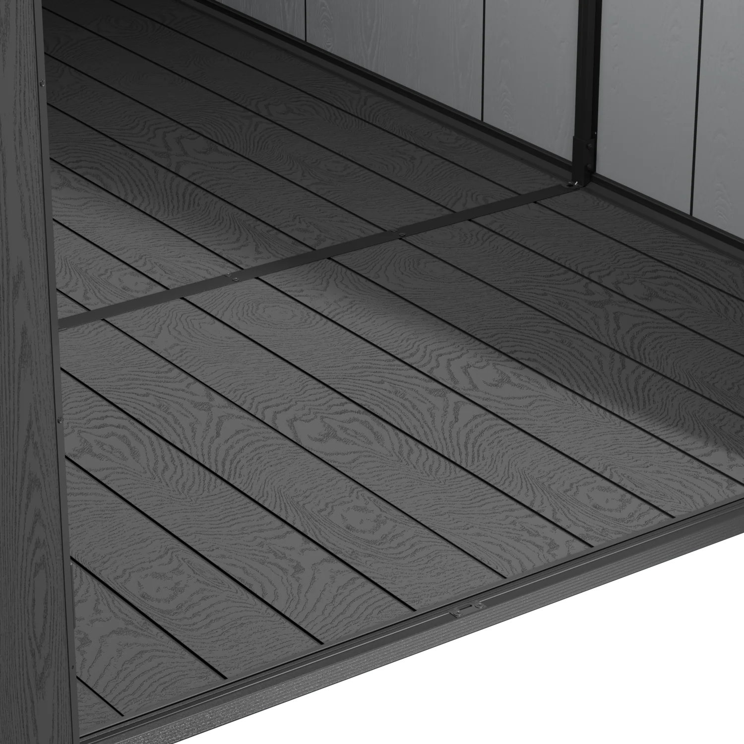 TERKKIN Gable 8x10 Storage Shed Pro Dark Walnut 3D
