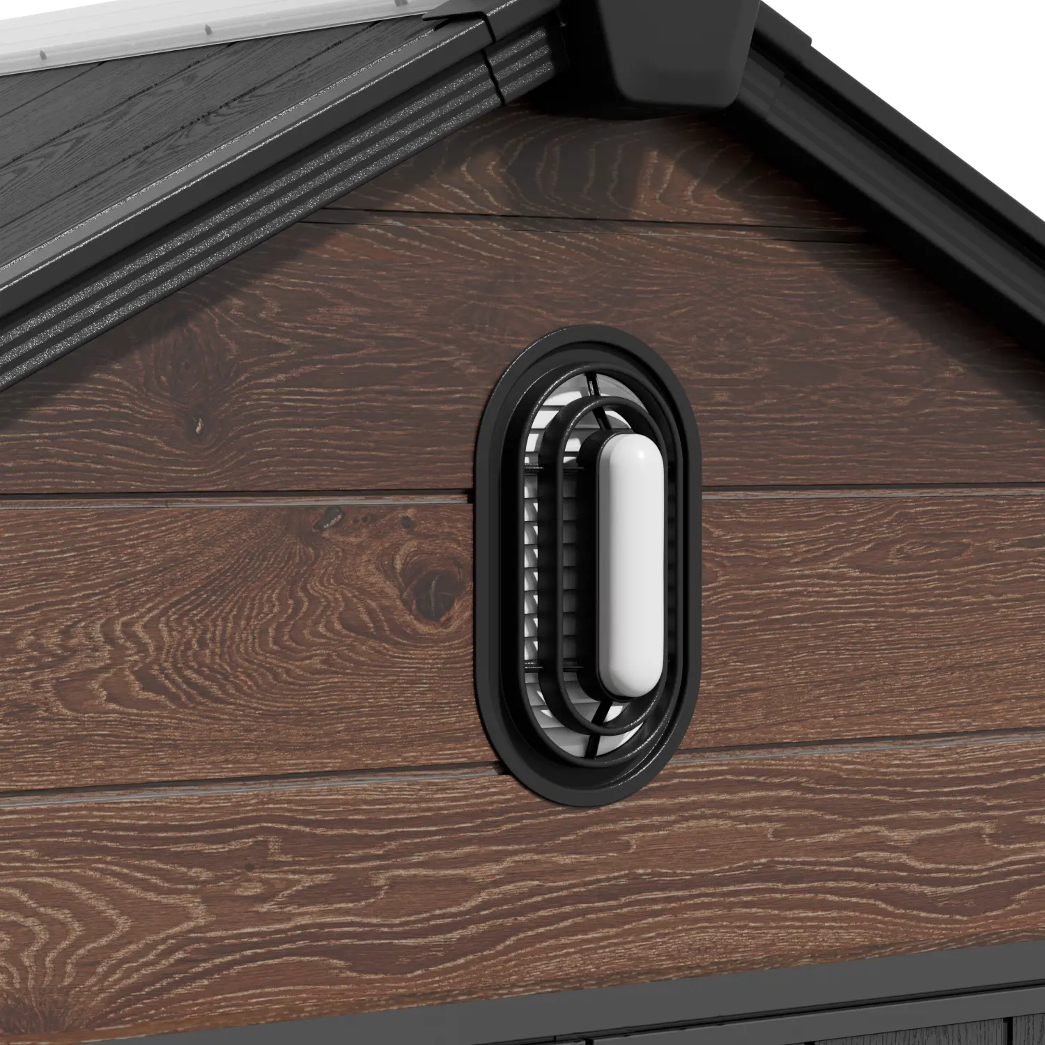 TERKKIN Gable 8x10 Storage Shed Pro Dark Walnut 3D