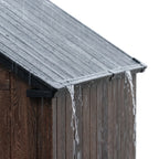 TERKKIN Gable 8x10 Storage Shed Pro Dark Walnut 3D