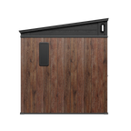 TERKKIN Pent 12x7 Storage Resin Shed Ultra Dark Walnut 3D