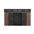 TERKKIN Pent 12x7 Storage Resin Shed Ultra Dark Walnut 3D