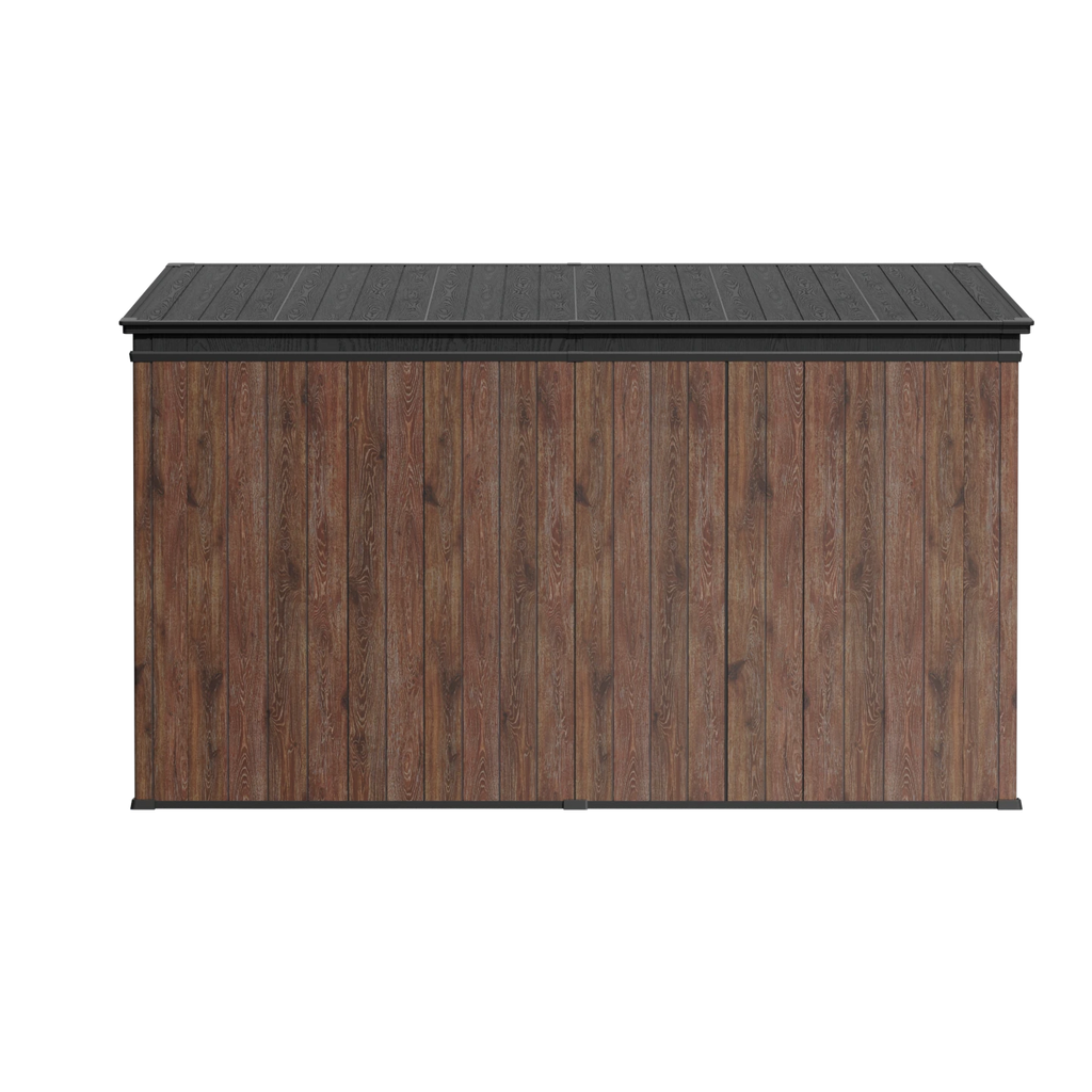 TERKKIN Pent 12x7 Storage Resin Shed Ultra Dark Walnut 3D
