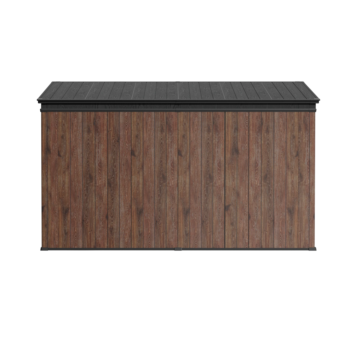 TERKKIN Pent 12x7 Storage Resin Shed Ultra Dark Walnut 3D