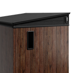 TERKKIN Pent 12x7 Storage Resin Shed Ultra Dark Walnut 3D