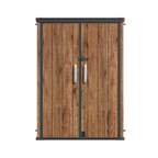 TERKKIN RIDGENOR Vertical 4.3 x 2.4 ft Tall 1400L Storage Shed Ultra Dark Walnut 3D