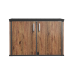 TERKKIN RIDGENOR Horizontal 6.3 x 3.6 ft Tall 2300L Storage Shed Ultra Dark Walnut 3D