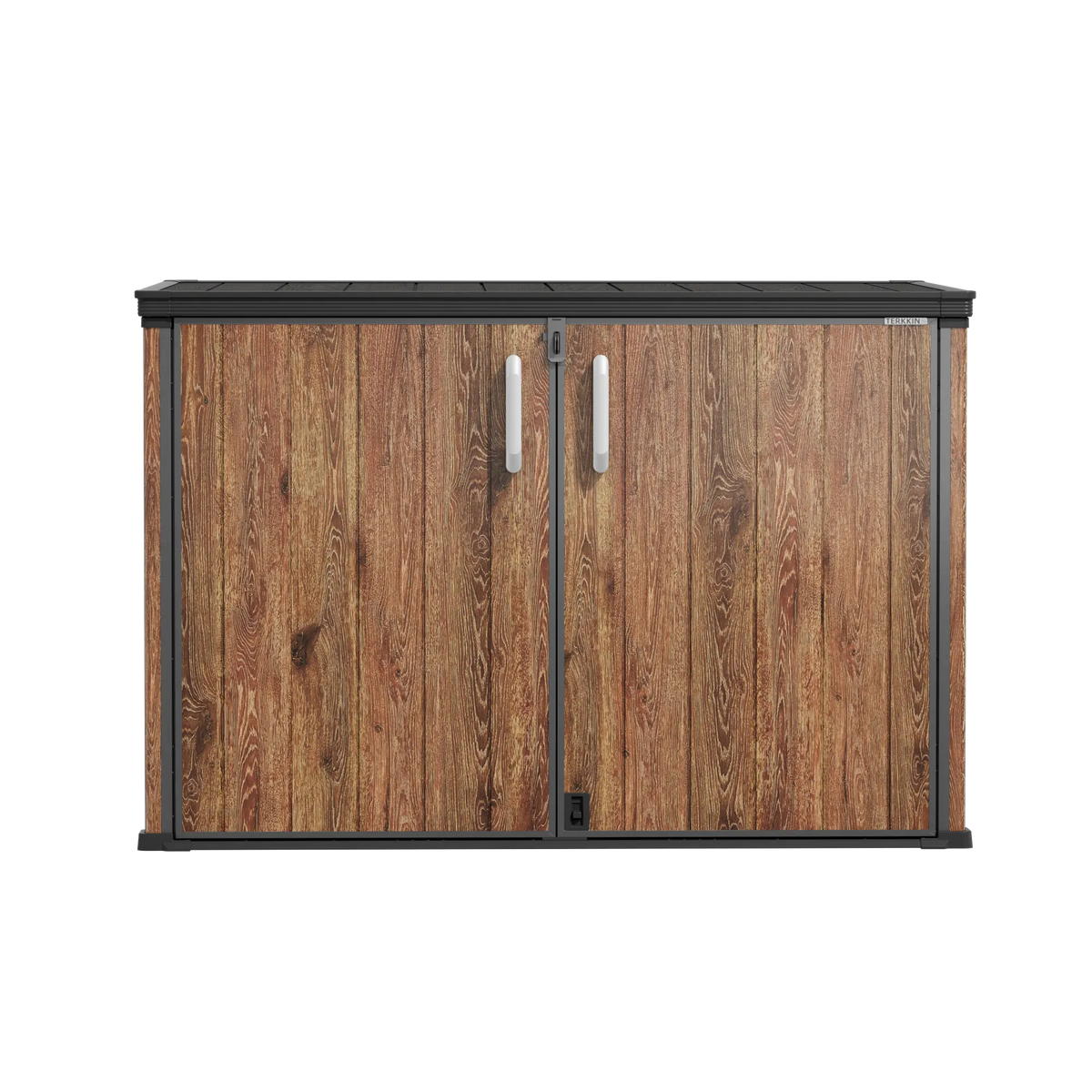 TERKKIN RIDGENOR Horizontal 6.3 x 3.6 ft Tall 2300L Storage Shed Ultra Dark Walnut 3D