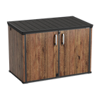TERKKIN RIDGENOR Horizontal 6.3 x 3.6 ft Tall 2300L Storage Shed Ultra Dark Walnut 3D