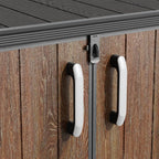 TERKKIN RIDGENOR Horizontal 6.3 x 3.6 ft Tall 2300L Storage Shed Ultra Dark Walnut 3D
