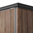 TERKKIN RIDGENOR Horizontal 6.3 x 3.6 ft Tall 2300L Storage Shed Ultra Dark Walnut 3D