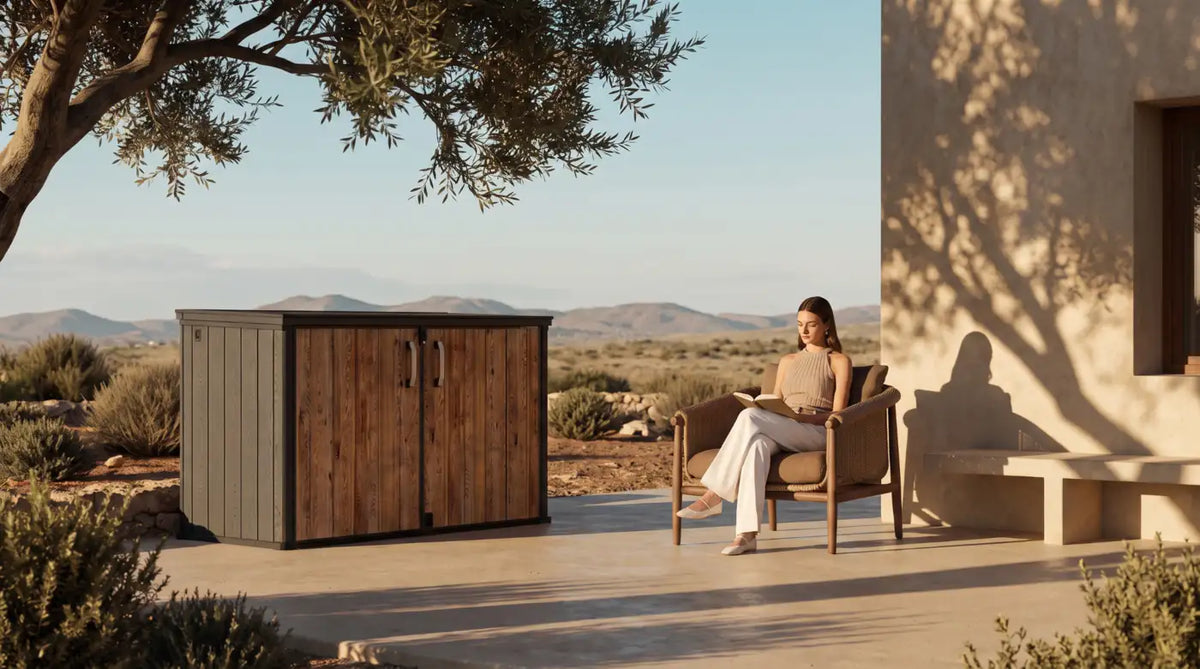 TERKKIN vertical outdoor storage shed