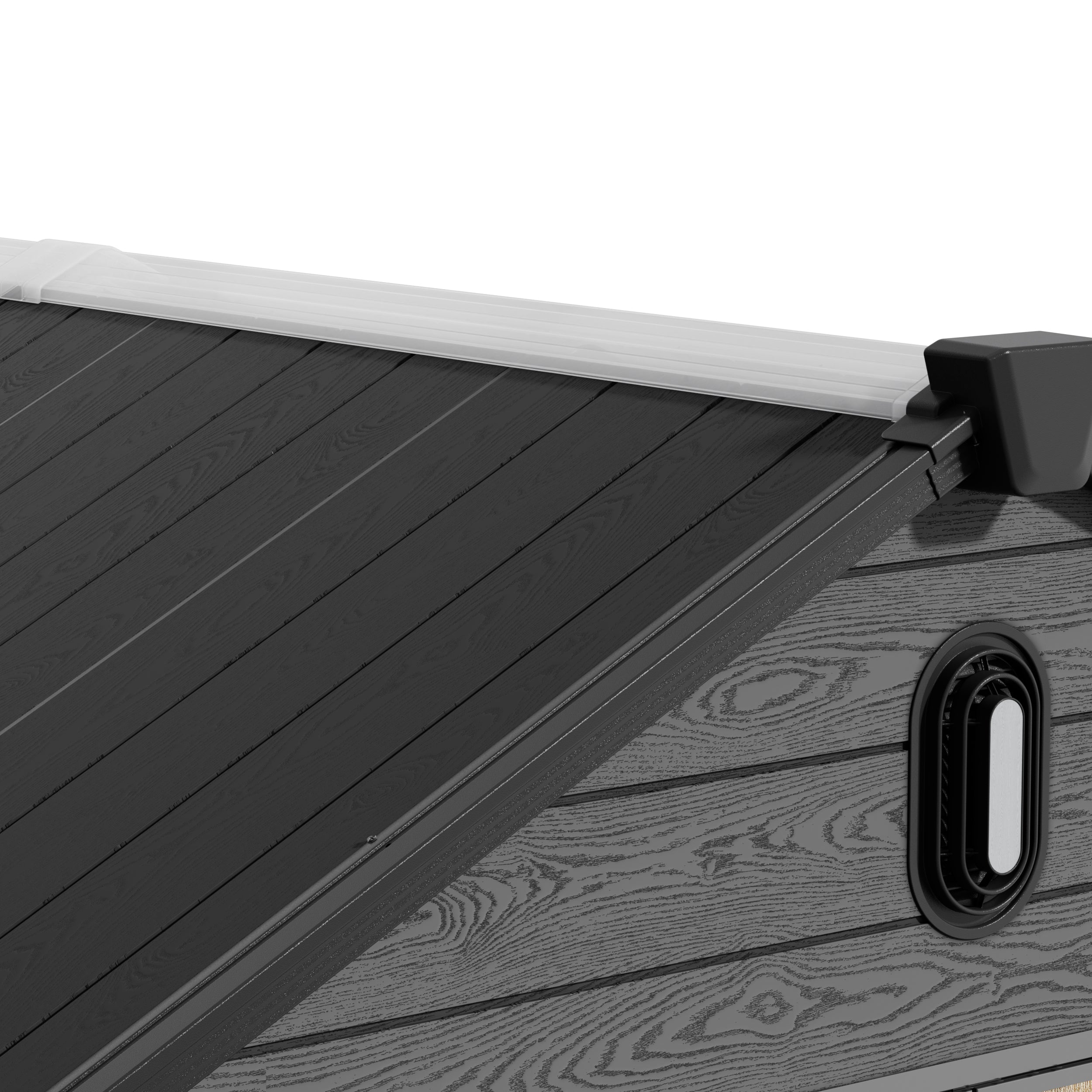 TERKKIN KingCenter2 Gable 8x10 Storage Shed Standard Teak Brown - Detail view