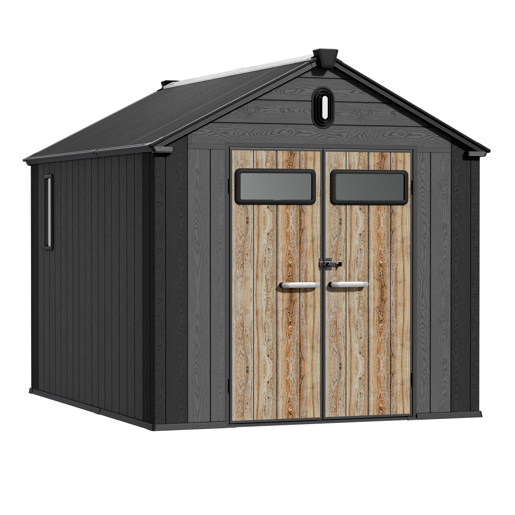 TERKKIN KingCenter2 Gable 8x10 Storage Shed Standard Teak Brown - Main view
