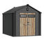 TERKKIN KingCenter2 Gable 8x10 Storage Shed Standard Teak Brown - Main view
